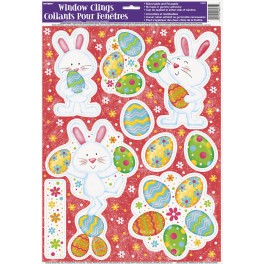 HPY EASTR BUNNY WINDOW CLING