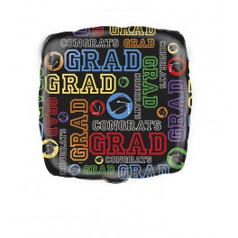 18"BULK GRAD PRTY SQ FOIL BLLN