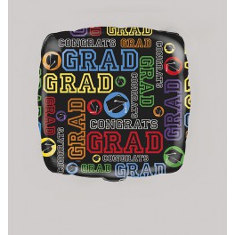 18" PKG GRAD PRTY SQ FOIL BLLN
