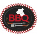8 BACKYARD BBQ OVAL PLATE