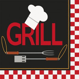 16 BACKYARD BBQ DINNER NAPKINS
