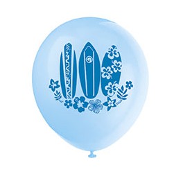 8 12" HULA BEACH PARTY BLLN