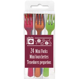 24 PLSTC MINI FORKS 4"BOX (PZ)
