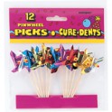 12 PINWHEEL PICKS 4"