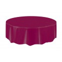 BURGUNDY RND TABLCVR 84 IN DIA