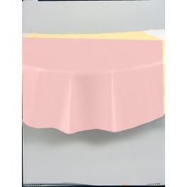 PASTL PINK RND TABLCOVR 84 IN