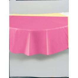 HOT PINK RND TABLCVR 84 IN DIA