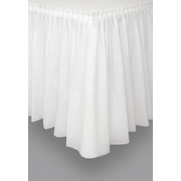 WHITE TABLESKIRT 29" x 14FT