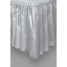 SILVER TABLESKIRT 29" x 14FT