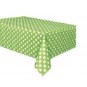 LIME GREEN DOTS TBLCVR 54"X108