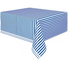 RYL BLU STRIPE TBLCVR 54"X108"