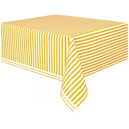 YELLOW STRIPE TBLCVR 54"X108"
