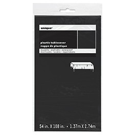 BLACK TABLECOVR 54X108-SPKG