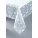 CLEAR SNOWFLAKES TABLECOVER