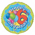 18'' BULK 6TH BDAY FOIL BLLN