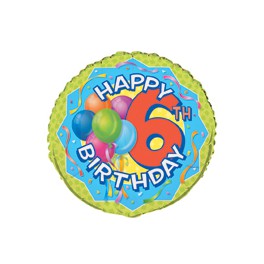 18'' BULK 6TH BDAY FOIL BLLN