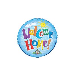 18'' PKG WELCOME HOME FOIL BLN