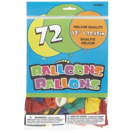 72 12'' ASSORTED BALLOONS