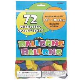 72 12'' ASSORTED PRLZD BALLOON