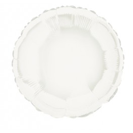 18" BULK ROUND WHITE FOIL BLN