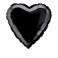 18'' PKG HEART BLACK FOIL BLN