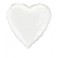 18'' PKG HEART WHITE FOIL BLN