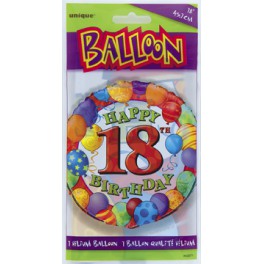 18" PKG 18TH BDAY BLLNS FOIL