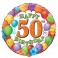 18" PKG 50TH BDAY BLLNS FOIL