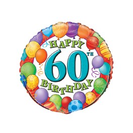 18" BULK 60TH BDAY BLLNS FOIL