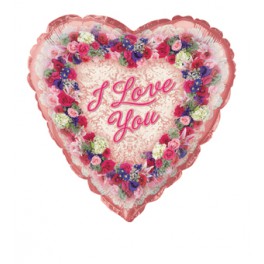18" BULK I LOVE U BOUQUET FOIL