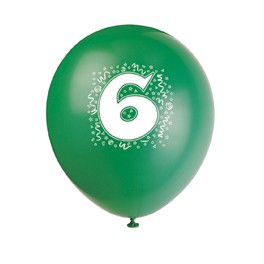 6 NUMBER 6 BALLOONS  PRINT 2S