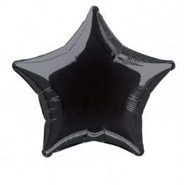 20'' PKG STAR BLACK FOIL BLN