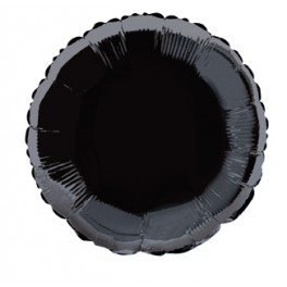 18'' PKG ROUND BLACK FOIL BLN