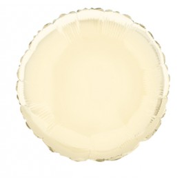 18'' PKG ROUND IVORY FOIL BLN
