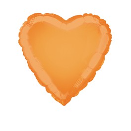 18" BULK HEART ORANGE FOIL BLN