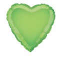 18" BULK HEART LIME GREEN FOIL