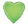 18" BULK HEART LIME GREEN FOIL