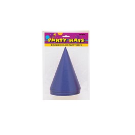 8 PARTY HATS-PURPLE