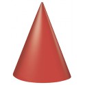 8 PARTY HATS-RED