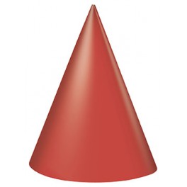 8 PARTY HATS-RED