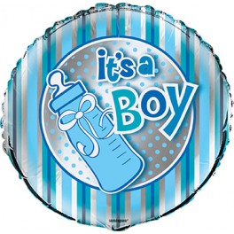 18" PKG ITS A BOY BOTTLE FOIL