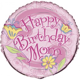 18" BULK FLORAL BDAY MOM FOIL