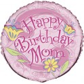 18" PKG FLORAL BDAY MOM FOIL