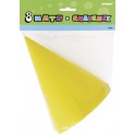 8 PARTY HATS-YELLOW