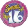 18"BULK SWEET 16 BUTTRFLS FOIL