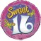 18"PKG SWEET 16 BUTTERFLS FOIL