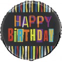 18"PKG BIRTHDAY STRIPE FOIL BL