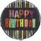 18"PKG BIRTHDAY STRIPE FOIL BL