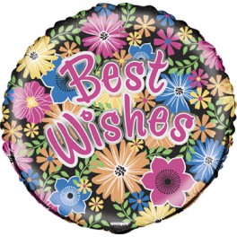 18" PKG BEST WISHES FOIL BLLN