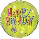 18"PKG BIRTHDAY LIMESWIRL FOIL